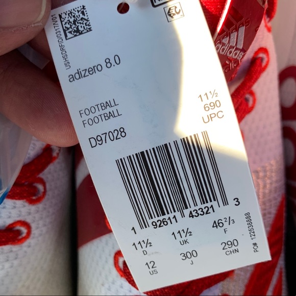 Adidas Adizero 8.0 Football Cleats Size 12 - Picture 9 of 9